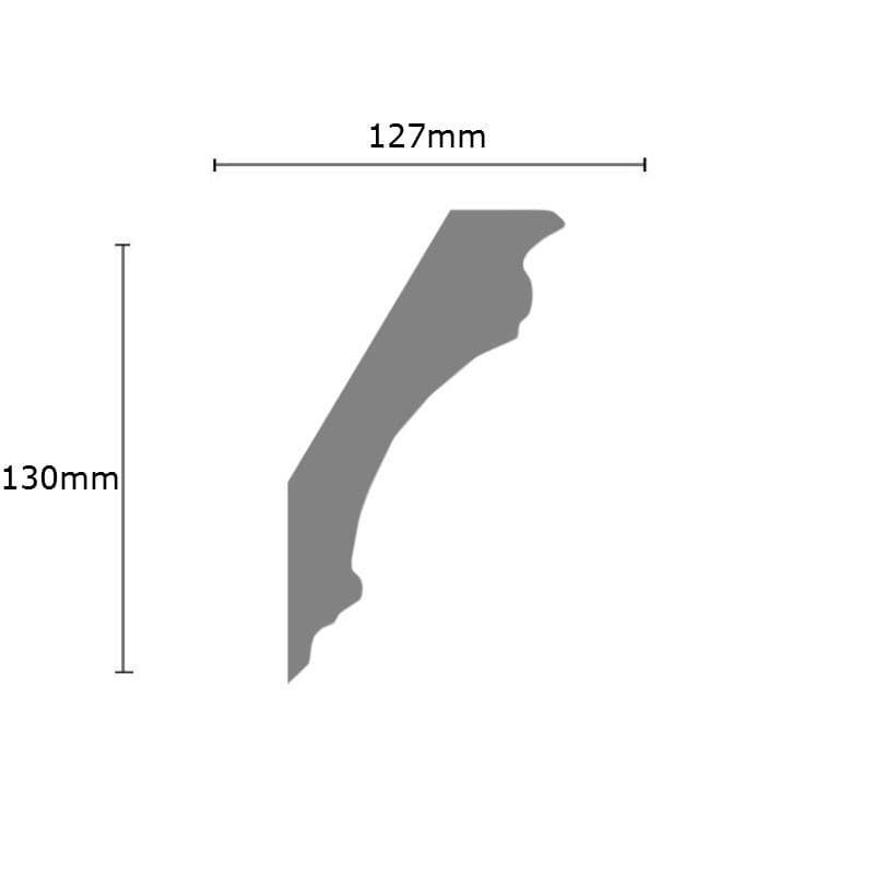 Large Fluted Plaster Coving 127mm x 130mm