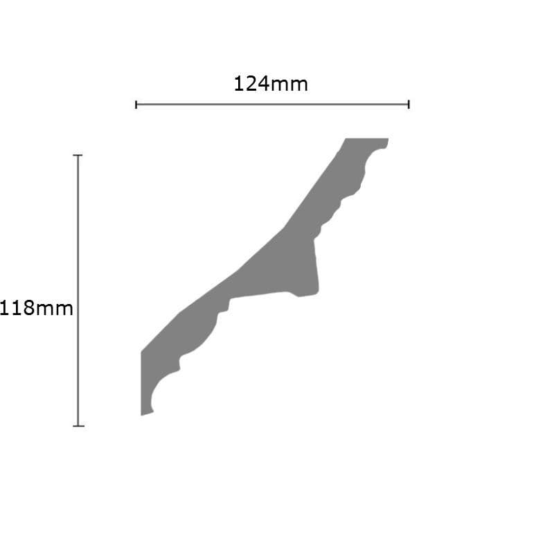 Medium Georgian Plaster Coving 124mm x 118mm