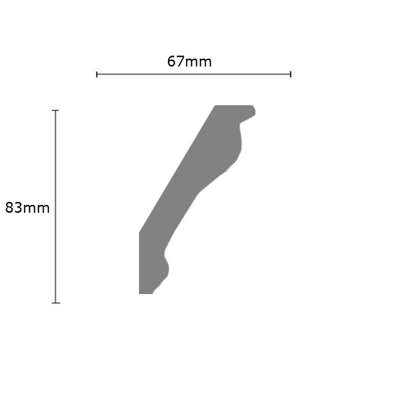 Small Fluted Plaster Coving 67mm x 83mm