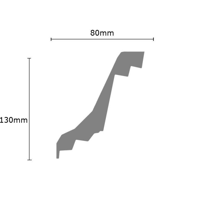 Stepped Plaster Coving 80mm x 130mm