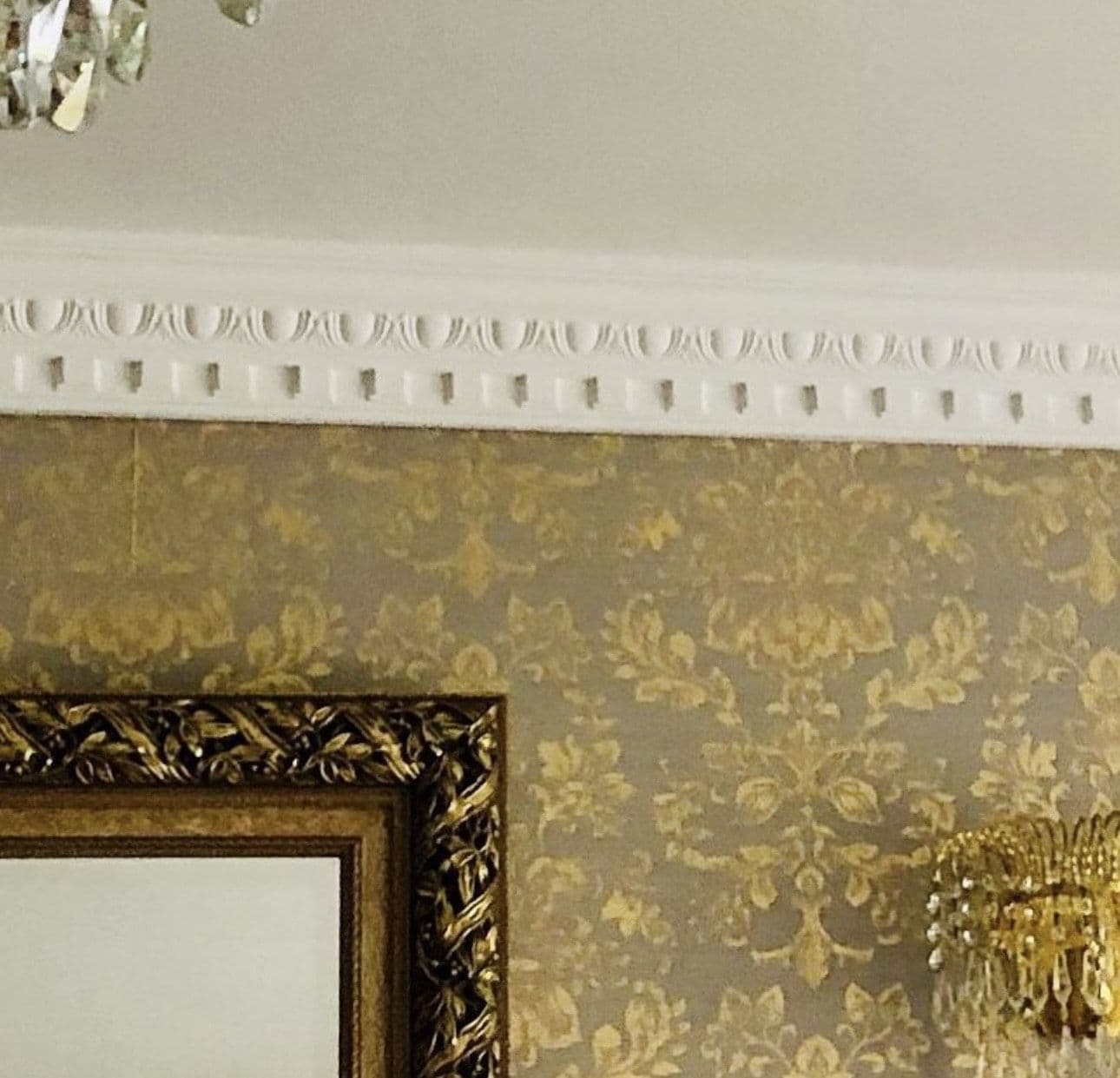 Medium Dentil Egg and Dart Plaster Coving 95mm x 100mm