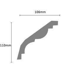 Extra Large Lancaster Traditional Plaster Coving 150mm x 160mm