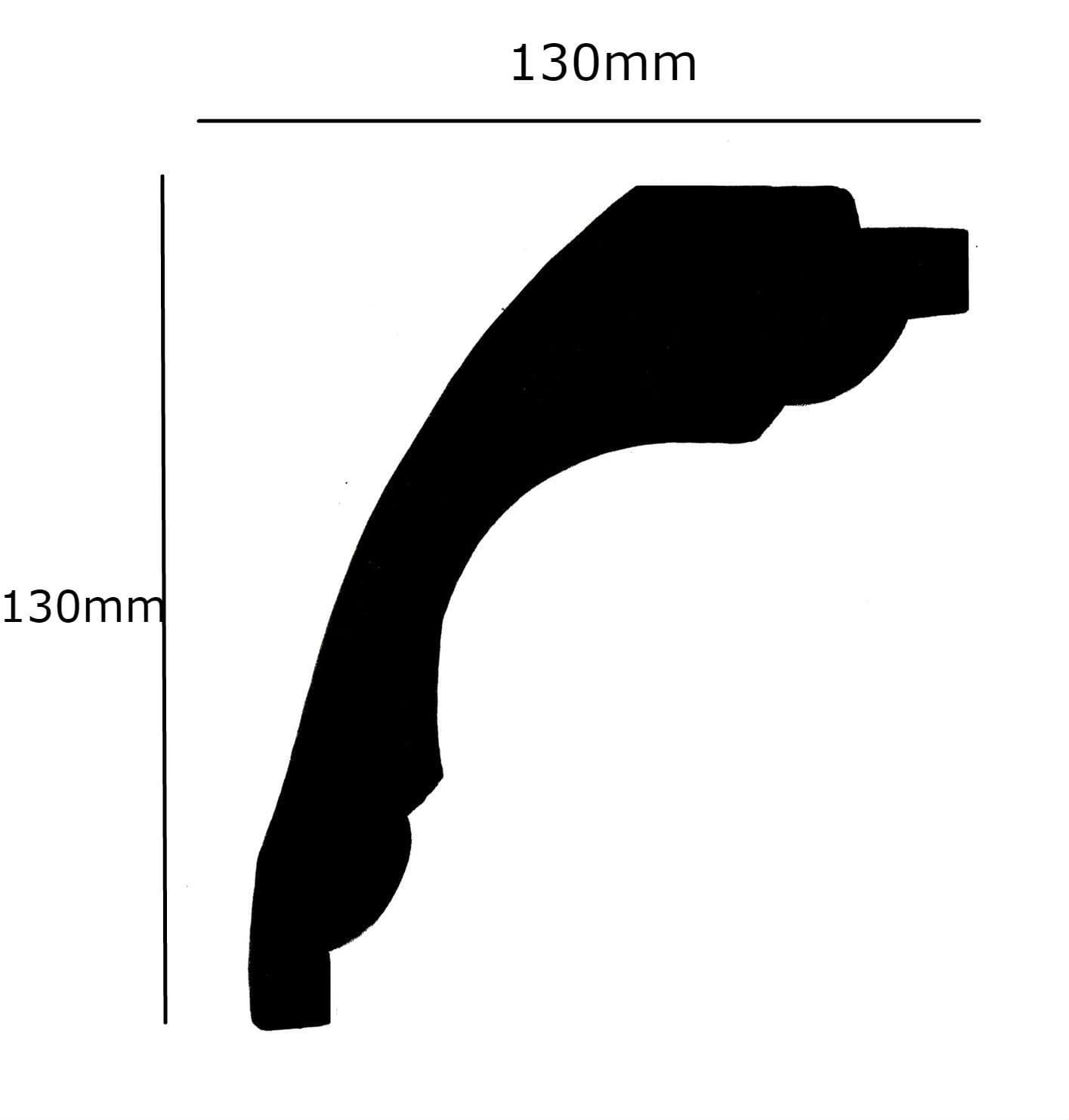 LED Plaster Coving 130mm x 130mm