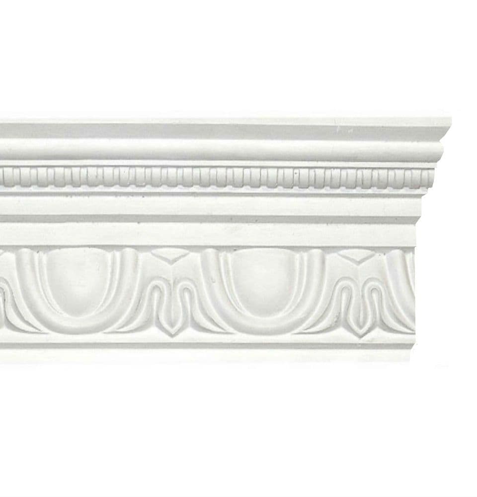 Medium Georgian Egg and Dart Plaster Coving 100mm x 120mm