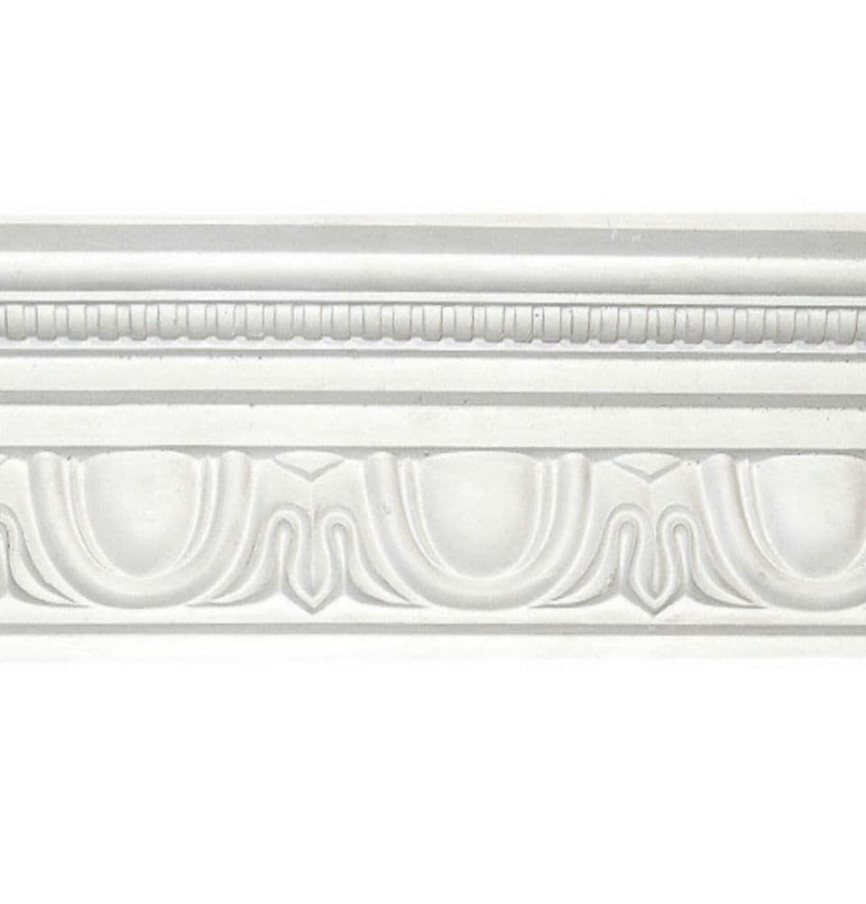 Medium Georgian Egg and Dart Plaster Coving 100mm x 120mm