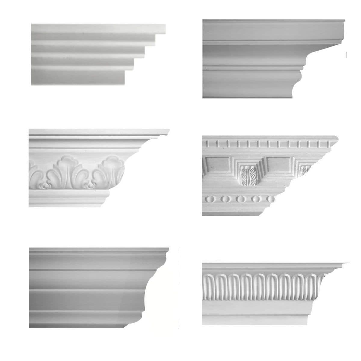 Medium Plaster Coving Sample Pack - 6 Medium Plaster Coving Samples