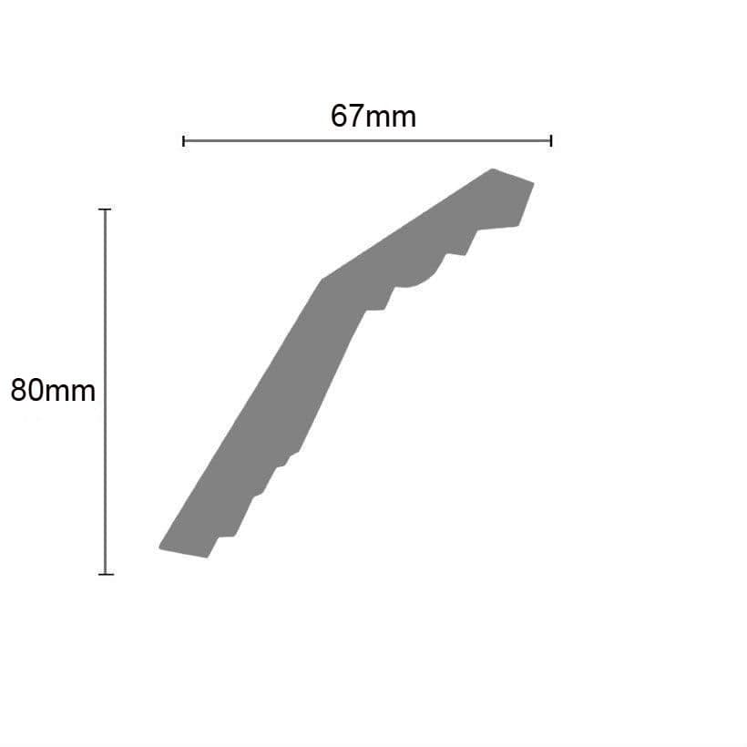 Mini Chrysler Plaster Coving 67mm x 80mm
