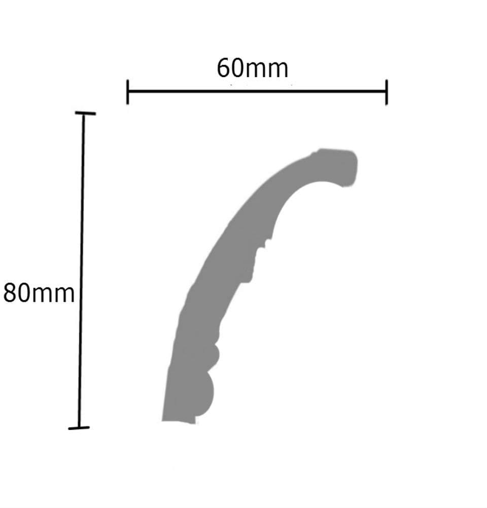 Ribbon Plaster Coving 60mm x 80mm - 48m Pack