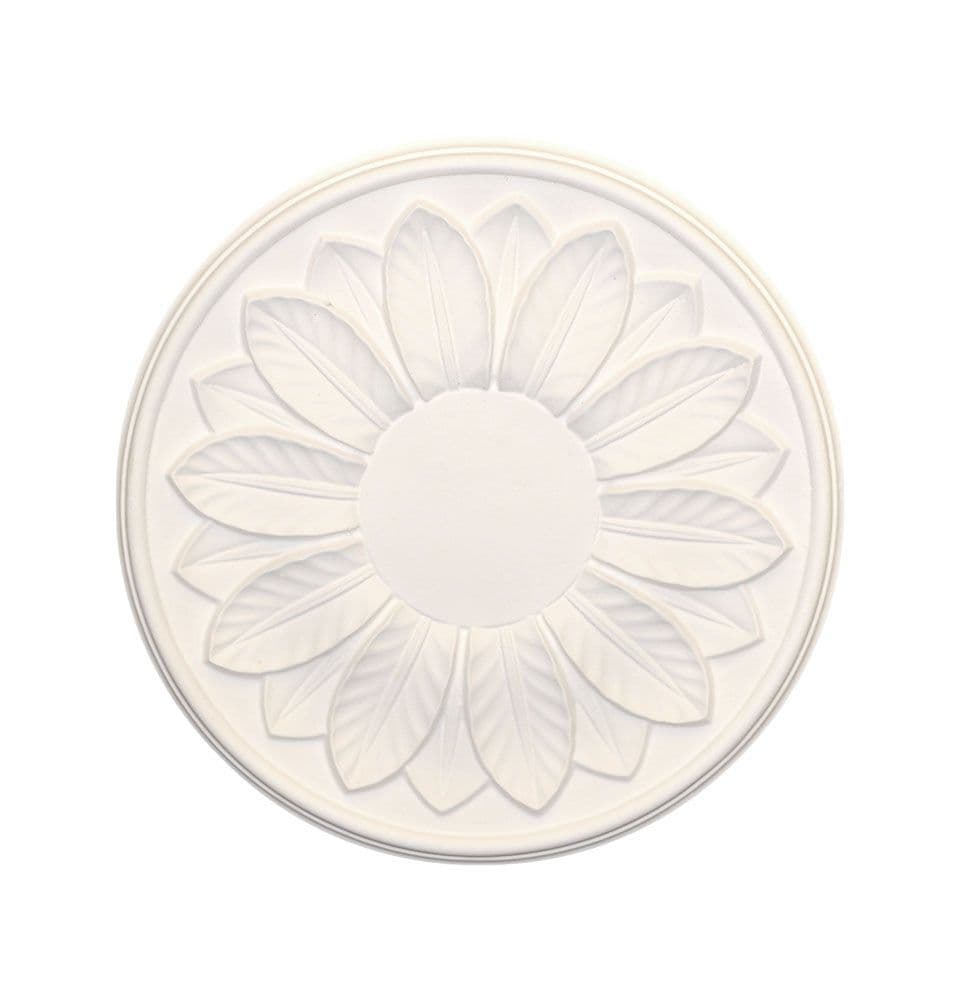 Small Leaf Plaster Ceiling Rose 305mm